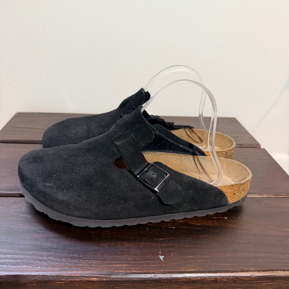 Birkenstock Boston Soft Footbed Clogs Size 40 Women's 9 Black Suede Leather - Picture 5 of 8
